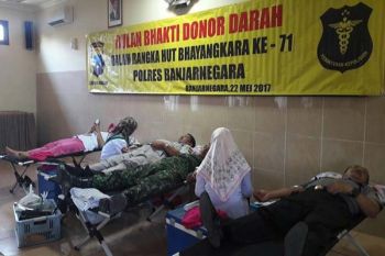 92 Orang Jadi Penderma Darah dalam HUT Bhayangkara