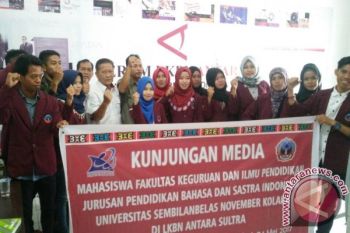 Mahasiswa USN Kolaka Kunjungi Redaksi Antara Sultra