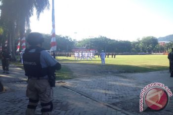 Waspada Aksi Teror, Ratusan Brimob Kawal HUT Polri di Padang    
