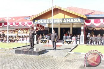 Peringati HUT Bhayangkara ke-71, Polres Minahasa Gelar Upacara dan Syukuran