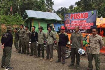 Siaga Kebakaran Hutan, SKW III Barut Dirikan Posko di Cagar Alam Pararawen