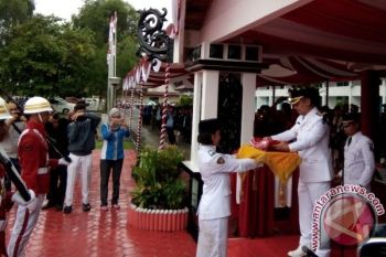 Upacara HUT Kemerdekaan RI di Barsel Diguyur Hujan