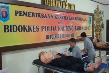 Anggota Polres Barito Utara Ikuti Pemeriksaan Kesehatan