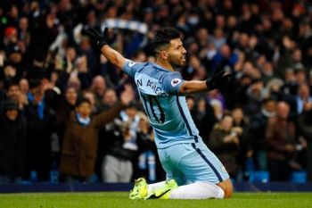 Aguero Torehkan Gol ke-50 Kompetisi Eropa