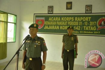 267 Prajurit Korem 142 Tatag Naik Pangkat 