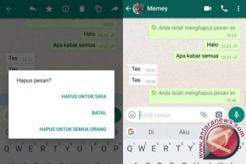 WhatsApp kini bisa hapus pesan