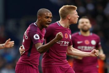 Kalahkan West Brom 3-2, Manchester City Aman di Puncak