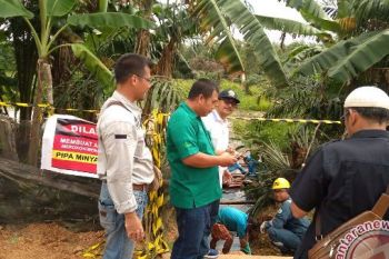 Medco bersihkan rembesan minyak di  Desa Suka Maju 