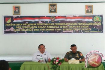 Kodim Bitung bersama BNN gelar penyuluhan P4GN 