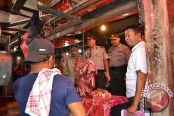 Wakapolda sidak pasar, harga daging melewati HET