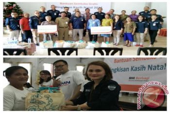 BNI Salurkan Ratusan Paket Bapok Bingkisan. Natal di Minahasa Tenggara