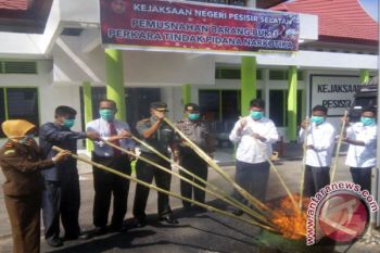 Narkoba Hasil Kejahatan Sepanjang 2017 di Pesisir Selatan Dimusnakan