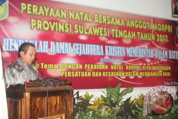 Pesan Natal Gubernur Sulteng: Anggota Korpri agen perdamaian