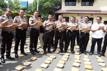 Polisi amankan ibu pengendali ganja 1,3 ton