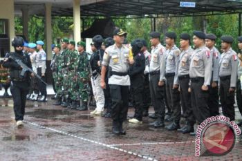 Polres Barut Gelar Pasukan Telabang Pengamanan Pilkada 2018