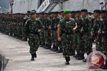 Satgas  Yonif 712 Wiratama tiba di Bitung 