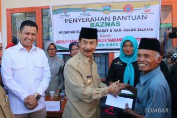 Baznas Sumbar bantu korban banjir bandang Solok Selatan Rp100 juta