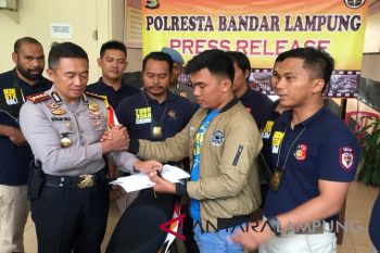 Polresta Bandarlampung amankan 10 motor curian