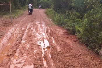 Jalan rusak warga tuntut janji Wakil Bupati Lingga