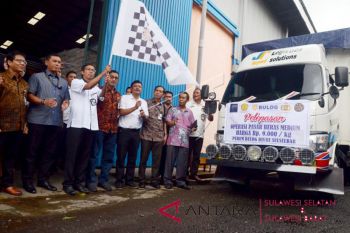100 ton beras medium dilepas Bulog Sulselbar