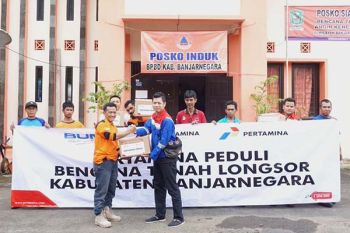 Korban longsor Banjarnegara terima bantuan Pertamina
