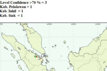 10 Titik Panas dengan 3 Api Menghinggapi Riau