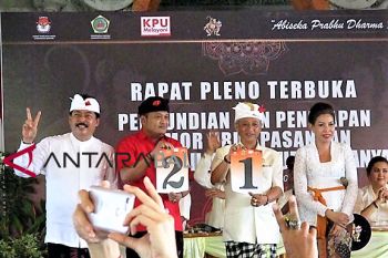 KPUD Gianyar tetapkan nomor urut pasangan calon