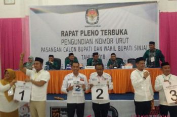 KPU Sinjai tetapkan nomor urut pasangan calon
