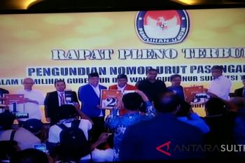 Tiga pasang cagub Sultra dapat nomor urut