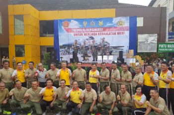 Jalin soliditas, Polda Jateng-Kodam gelar olahraga bareng