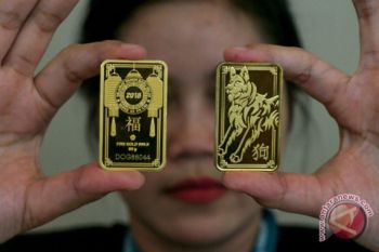 Emas berjangka naik ditopang pelemahan dolar AS