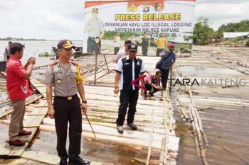 3.500 kayu log tak bertuan ditangani Polres Kapuas