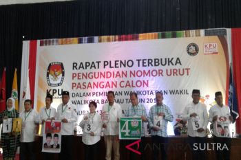 Lima paslon Baubau resmi miliki nomor urut