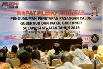 Penetapan peserta pilkada Sulsel 2018
