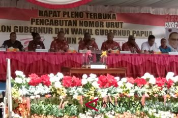 KPU Papua gelar rapat pleno pencabutan nomor urut paslon