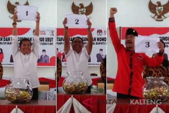 KPU undi nomor urut peserta Pilkada Seruyan, ini hasilnya