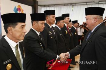 Empat Pjs wali kota di Sumsel dikukuhkan