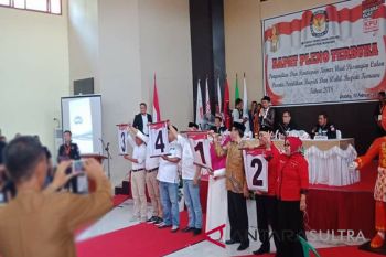 KPU Konawe tetapkan nomor urut pasangan calon