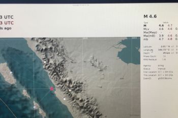 Gempa senin sore berpusat di Pesisir Selatan