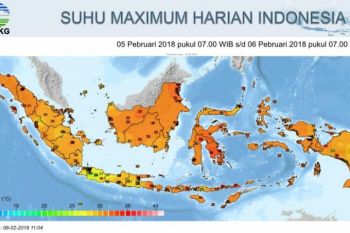 Suhu udara di Padang 34 derajat celsius, ini kata BMKG