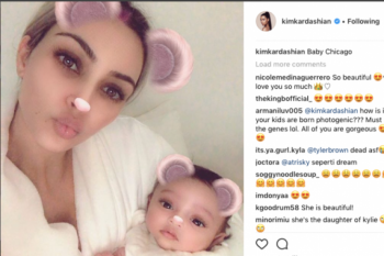 Kardashian unggah foto anak bungsunya dengan filter tikus lucu
