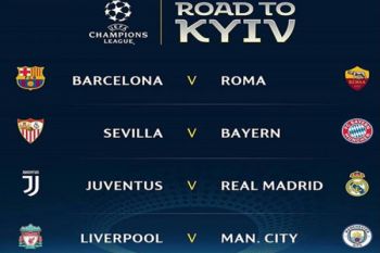 Ini hasil undian babak perempat final Liga Champions