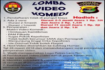 Ikuti lomba video komedi kamtibmas Polres Lampung Timur