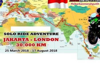 Stephen tempuh Jakarta-London naik motor