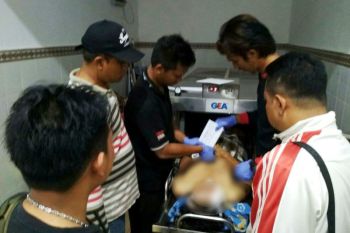 Tak kenakan helm tabrak trotoar,  pengendara sepeda motor tewas