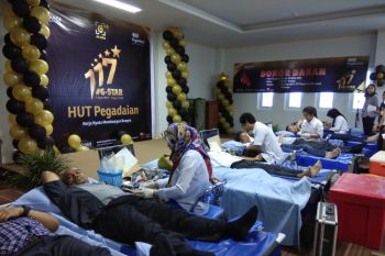 HUT Pegadaian Makassar kumpulkan 92 kantong darah