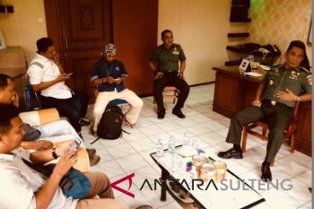 Kasrem Tadulako tatap muka dengan wartawan