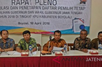 KPU Boyolali coret 2.076 nama dalam DPS Pilgub Jateng