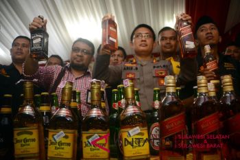 Polres Pelabuhan Makassar razia miras
