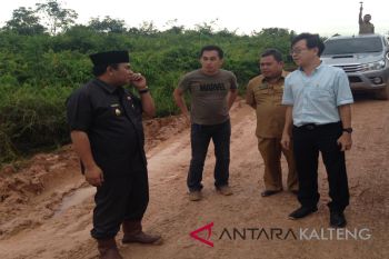 Wabup Kobar pantau kerusakan jalan Pangkalan Bun-Kolam akibat hujan